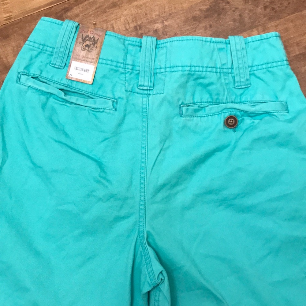 Mint Green Red Camel shorts, new with tags